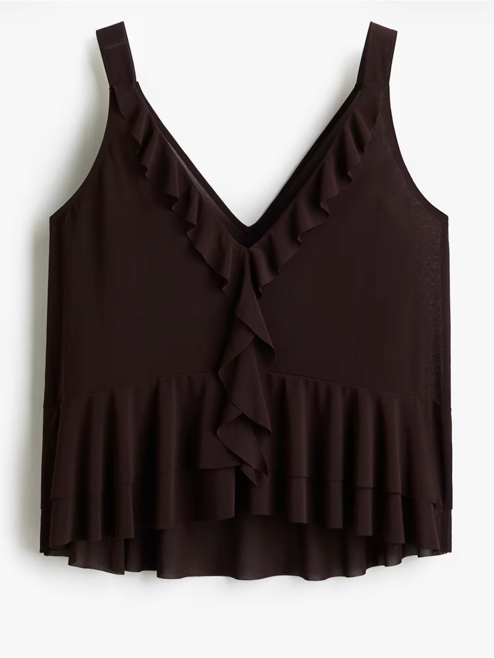 FLOUNCED SLEEVELESS TOP